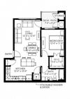 East Range Crossings_1 Bedroom Floor Plan
